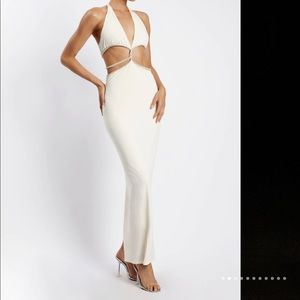 Nicha Diamante Cut Out Midi Dress